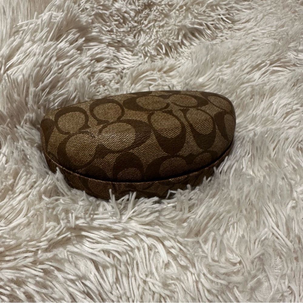 Coach Signature Brown Sunglasses Case - Picture 2 of 11